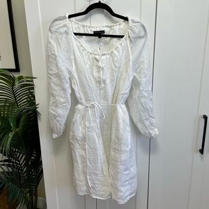 Banana Republic White Long Sleeve Short Dress Size S